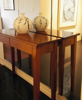 Painting, “Charlotte” acrylic on canvas with silver leaf by David Bromley