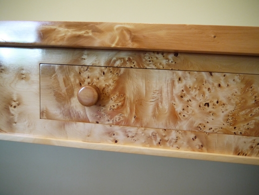 Embroidery "Boy in Blue" by David Bromley, framed