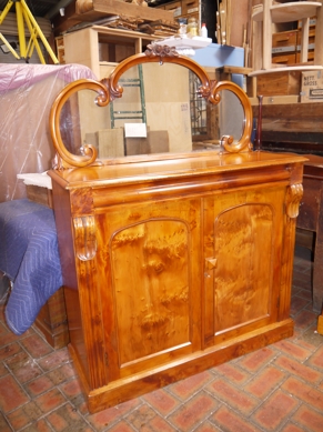 Sewing/work table, birch & baltic pine, 19th century, lift-up top