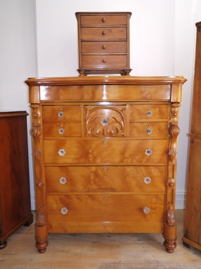 Cedar writing slope with lift-up top, 1870's, Australian, French polished