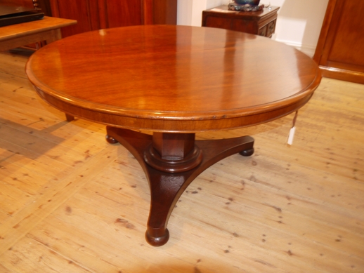 Art deco lamp table with shelf to one side, decorative veneer including Queensland walnut